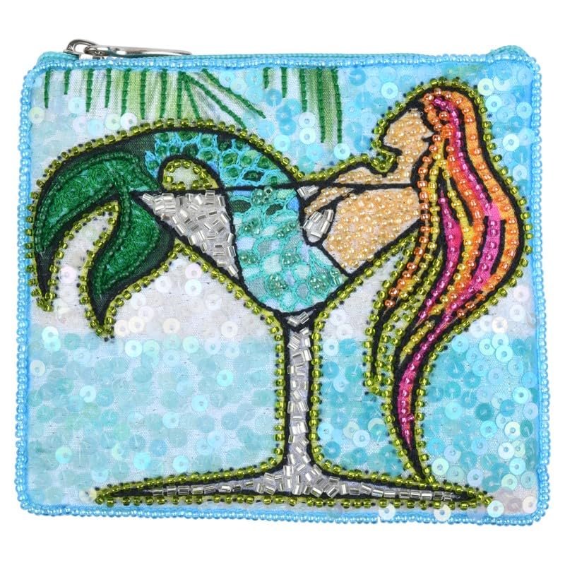 Bamboo Trading Essential Pouch Mertini by Sarah Walters - Multicolor Bamboo Cosmetic Pouch (4.75 x 4 inches) - görsel 2