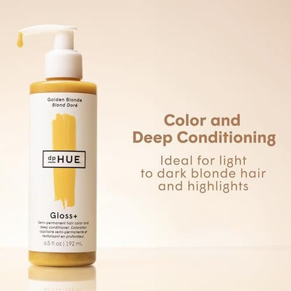 dpHUE Gloss+ Golden Blonde Hair Gloss - Revives Fading Color, Adds Shine, Lasts Up to 8 Washes Avelisse