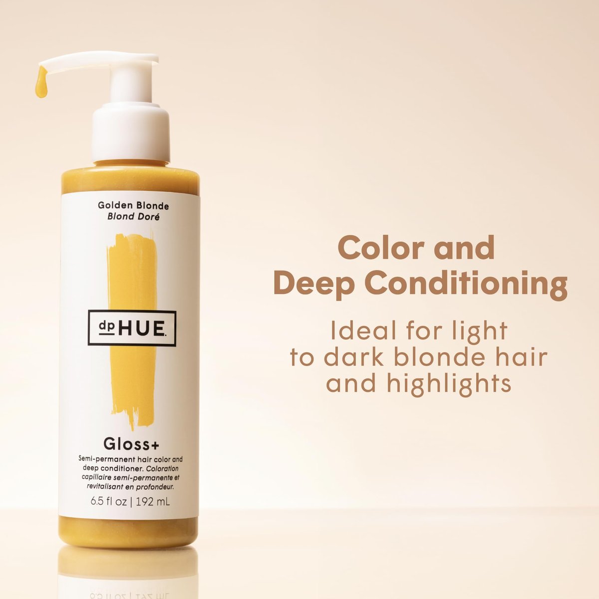 dpHUE Gloss+ Golden Blonde Hair Gloss - Revives Fading Color, Adds Shine, Lasts Up to 8 Washes Avelisse