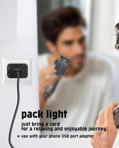 uijino Haokry Hair Clippers Charger - Replacement Power Cord for Haokry P-8900, 3.3ft with Cleaning Brush Avelisse