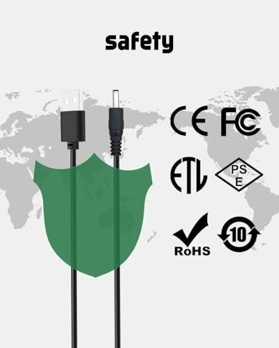 uijino Haokry Hair Clippers Charger - Replacement Power Cord for Haokry P-8900, 3.3ft with Cleaning Brush Avelisse