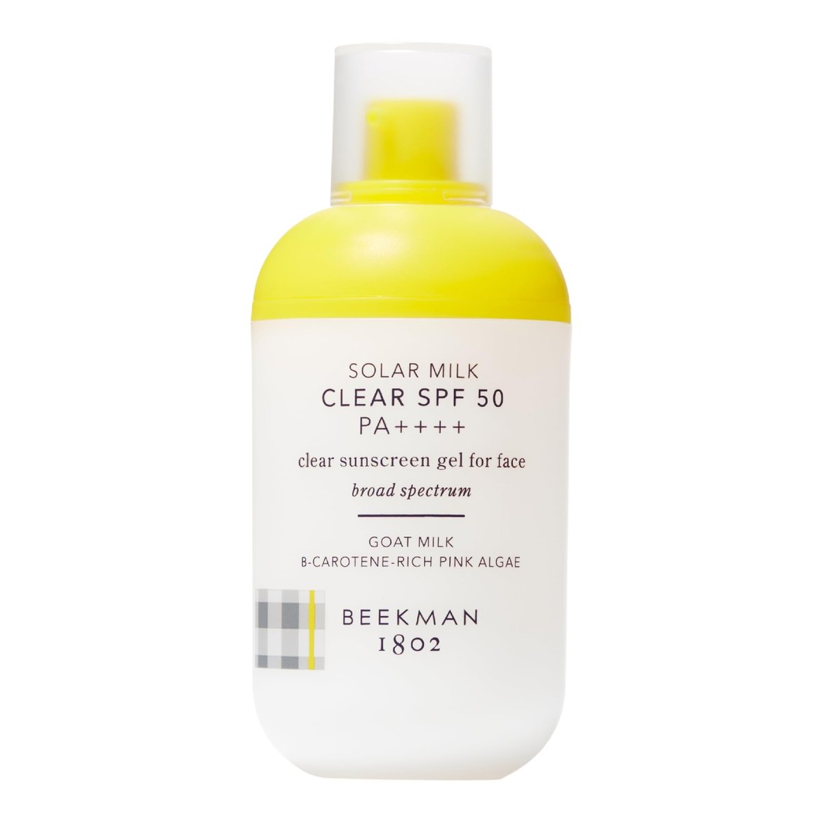 Beekman 1802 Solar Milk 3-in-1 Weightless Clear SPF 50 Face Sunscreen - 1.69 fl oz - Broad Spectrum UVA/UVB Protection + Makeup Primer, Non-Greasy Gel with Goat Milk, For All Skin Types & Tones Avelisse