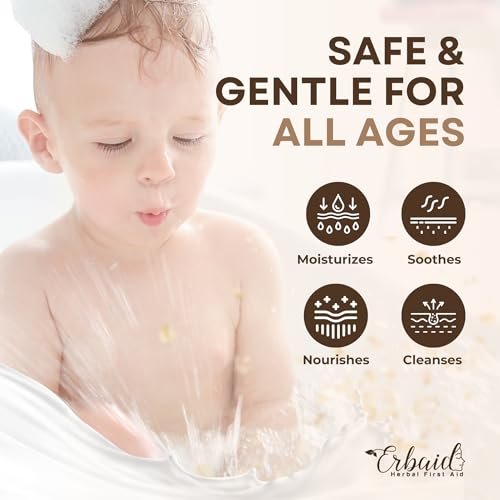 Natural Oatmeal & Honey Goat Milk Soap Bar – Unscented Face & Body Wash for Eczema, Psoriasis, Dry, Itchy, Sensitive Skin – Handcrafted in USA - görsel 3