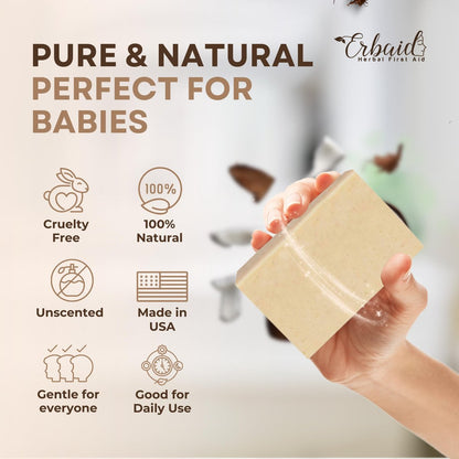 Natural Oatmeal & Honey Goat Milk Soap Bar – Unscented Face & Body Wash for Eczema, Psoriasis, Dry, Itchy, Sensitive Skin – Handcrafted in USA