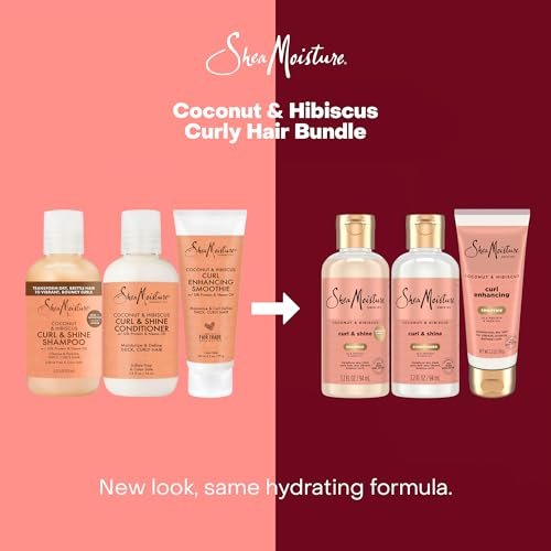 SheaMoisture Travel Essentials Hair Care Bundle: Coconut & Hibiscus Curl & Shine Shampoo, Conditioner & Curl Enhancing Smoothie – 3.2 oz Each (Pack of 3) - görsel 16