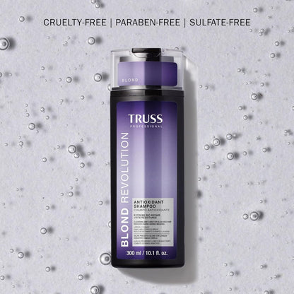 TRUSS Blond Revolution Blonde Shampoo - Gentle Cleansing Shampoo for Color Treated Hair - Preserves Luminous Blonde Coloring While Fighting Oxidation & Increasing Shine (10 fl oz) Avelisse