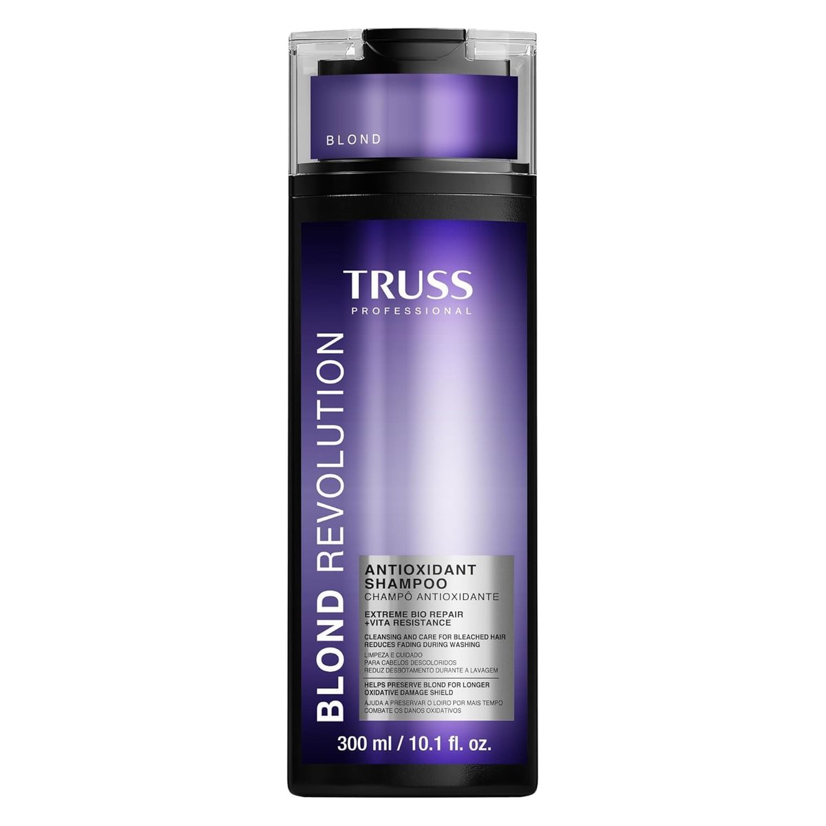 TRUSS Blond Revolution Blonde Shampoo - Gentle Cleansing Shampoo for Color Treated Hair - Preserves Luminous Blonde Coloring While Fighting Oxidation & Increasing Shine (10 fl oz) Avelisse