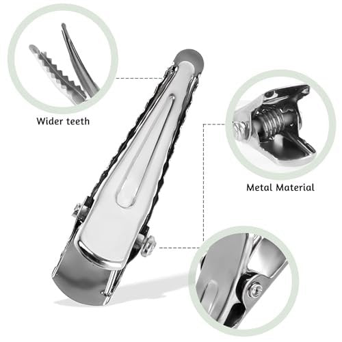 100 Pcs Silver Metal Alligator Hair Clips - Small Crocodile Hair Pins for Styling, Crafts & DIY Projects - görsel 5