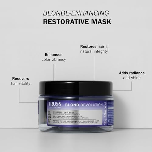 TRUSS Blond Revolution Net Blond Hair Mask - Color-Enhancing Hair Repair Mask for Natural Health, Shine & Vibrancy (6.3 oz) Avelisse