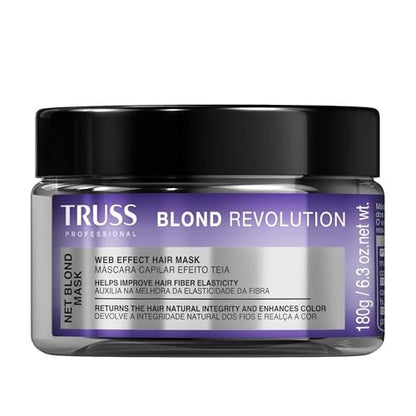 TRUSS Blond Revolution Net Blond Hair Mask - Color-Enhancing Hair Repair Mask for Natural Health, Shine & Vibrancy (6.3 oz) Avelisse