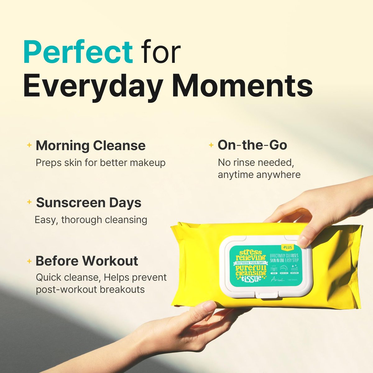 Ariul Purefull Gentle Cleansing Wipes – Soothing & Hydrating Makeup Remover Wipes, Non-Sticky Fresh Finish, Mild Acidic pH, Effective Cleansing, Korean Skincare (80 Sheets x 2 Pack) Avelisse