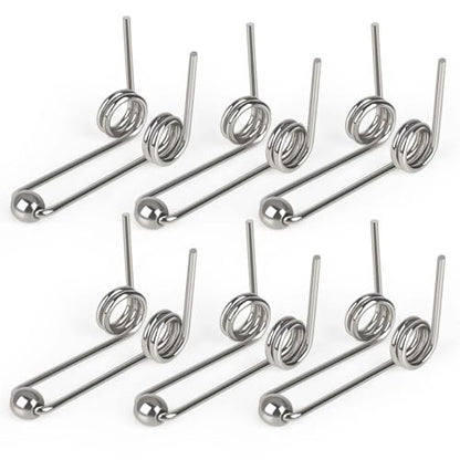 6-Pack Stainless Steel Hair Curling Torsion Spring Replacement for Perm Rods - 1.3mm x 30mm