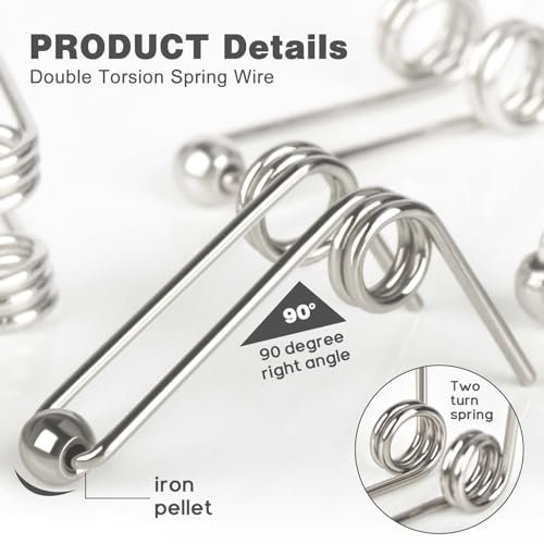 6-Pack Stainless Steel Hair Curling Torsion Spring Replacement for Perm Rods - 1.3mm x 30mm - görsel 6