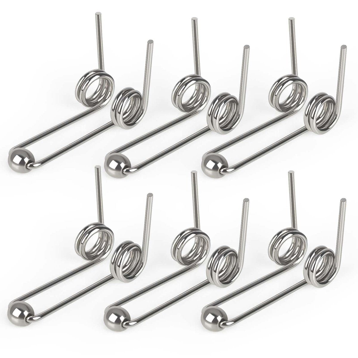 6-Pack Stainless Steel Hair Curling Torsion Spring Replacement for Perm Rods - 1.3mm x 30mm - görsel 1