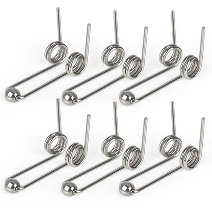 6-Pack Stainless Steel Hair Curling Torsion Spring Replacement for Perm Rods - 1.3mm x 30mm