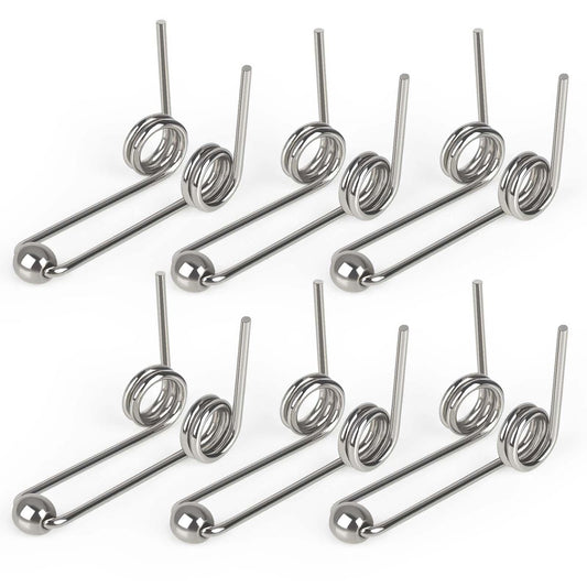 6-Pack Stainless Steel Hair Curling Torsion Spring Replacement for Perm Rods - 1.3mm x 30mm