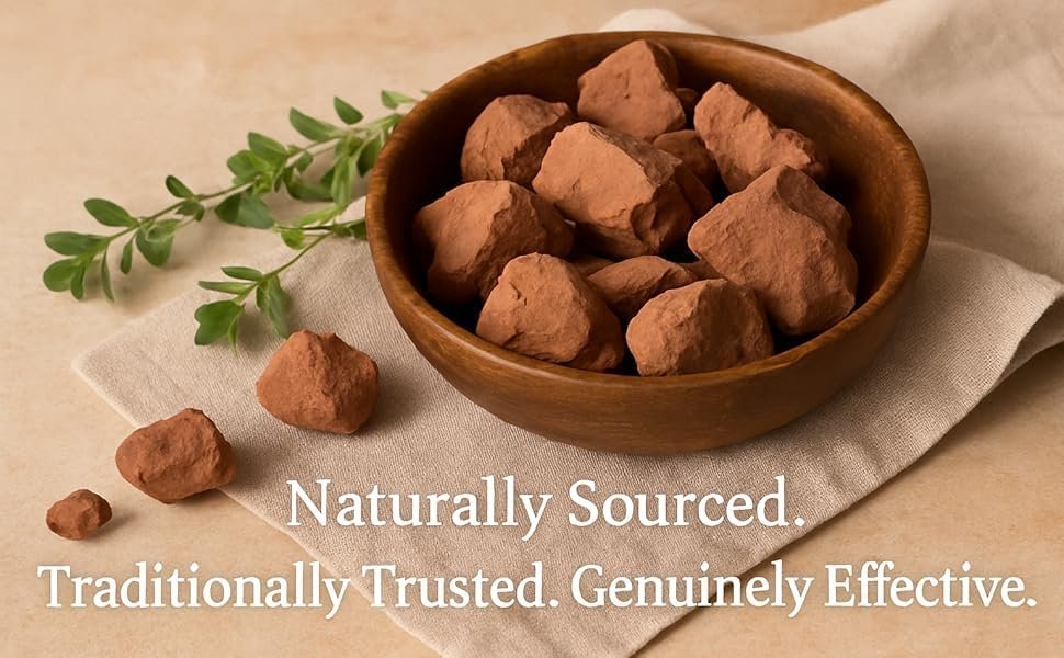 Organic Red Edible Clay Chunks - Natural, Pure, 4 oz for Eating and Skin Care - görsel 3