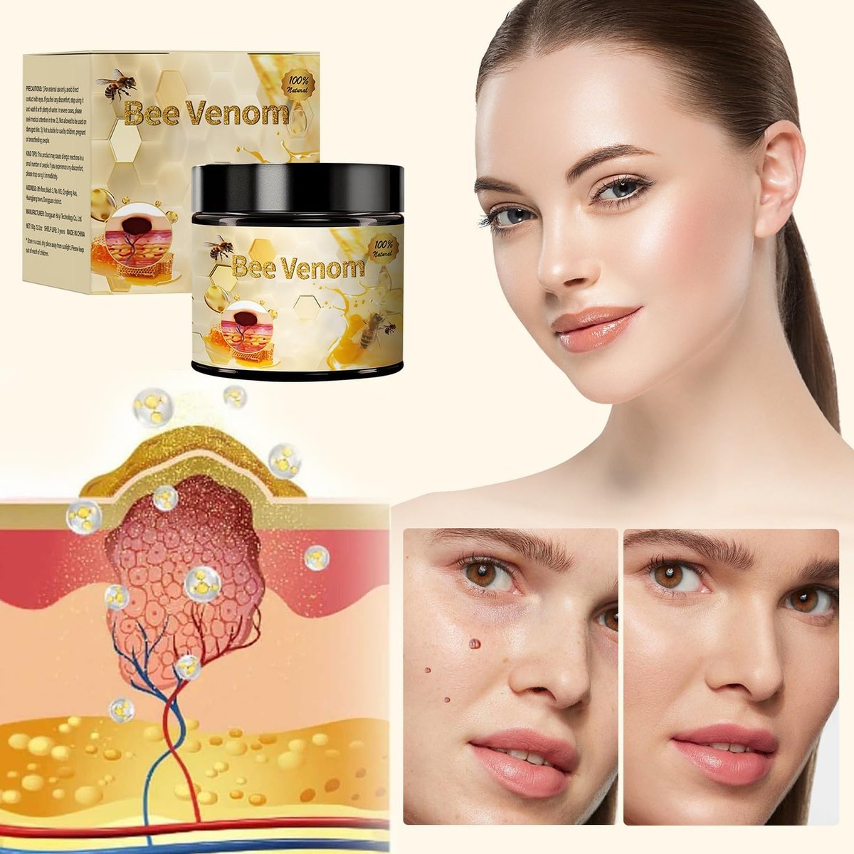 Bee Venom Treatment Cream 2026 New Professional Repair Cream for All Body Parts (2 Bottles) - Botou Face Moisturizer Avelisse