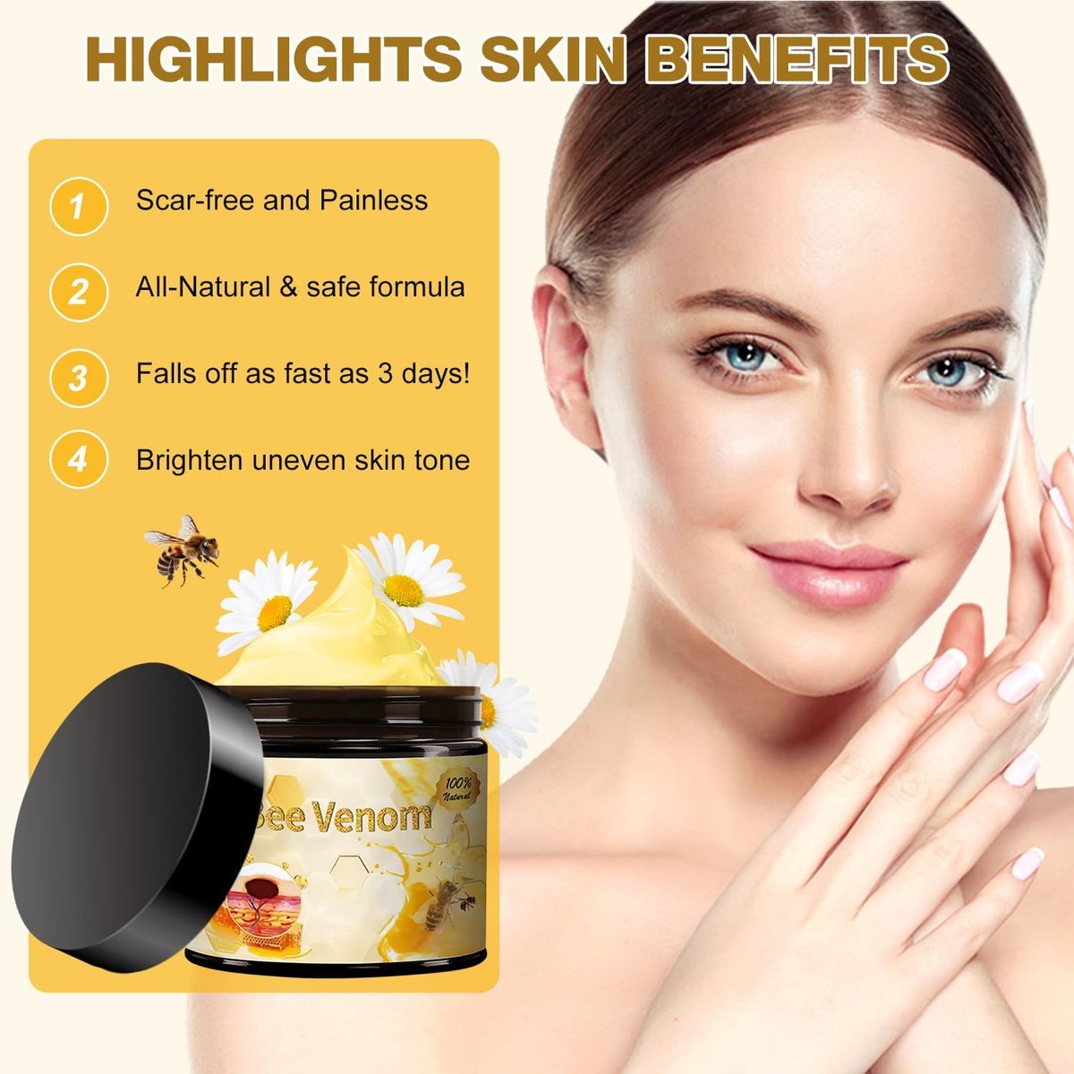 Bee Venom Treatment Cream 2026 New Professional Repair Cream for All Body Parts (2 Bottles) - Botou Face Moisturizer Avelisse