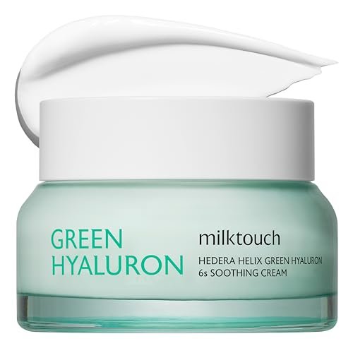MILKTOUCH Green Hyaluron 6-Second Soothing Cream - Hydrating Gel Moisturizer for Sensitive, Dry, Oily Skin - Reduces Redness, Irritation, Fine Lines - Centella Asiatica & Hyaluronic Acid 1.69 Fl Oz - görsel 2