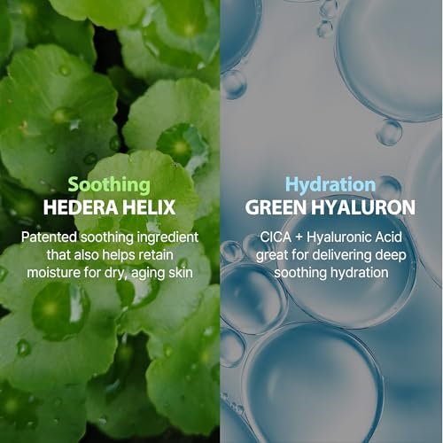 MILKTOUCH Green Hyaluron 6-Second Soothing Cream - Hydrating Gel Moisturizer for Sensitive, Dry, Oily Skin - Reduces Redness, Irritation, Fine Lines - Centella Asiatica & Hyaluronic Acid 1.69 Fl Oz - görsel 12