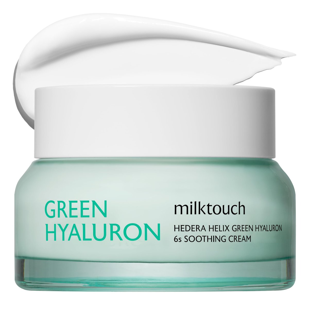 MILKTOUCH Green Hyaluron 6-Second Soothing Cream - Hydrating Gel Moisturizer for Sensitive, Dry, Oily Skin - Reduces Redness, Irritation, Fine Lines - Centella Asiatica & Hyaluronic Acid 1.69 Fl Oz - görsel 1