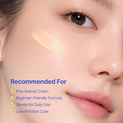 DERMA FACTORY Retinal Night Cream for Face - Vitamin A Moisturizer with Centella, Niacinamide & Panthenol - Helps Improve Fine Lines, Texture & Firmness - 1.01 fl oz Avelisse