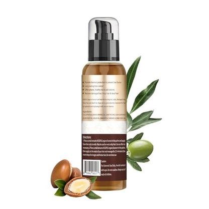 Argan Protein Hair Oil Serum - Anti Frizz, Nourishing & Repair Treatment for Dry Damaged Hair, Heat Protectant & Shine Enhancer (3.4 Fl Oz)