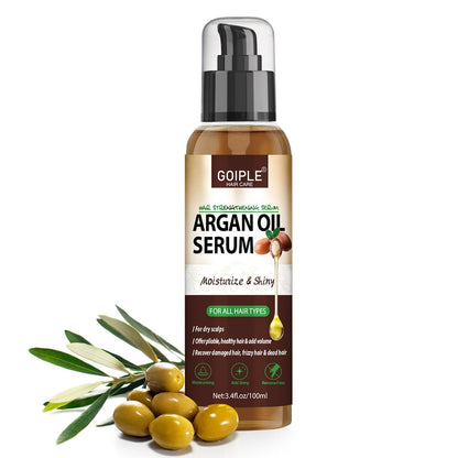 Argan Protein Hair Oil Serum - Anti Frizz, Nourishing & Repair Treatment for Dry Damaged Hair, Heat Protectant & Shine Enhancer (3.4 Fl Oz)