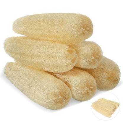 ZhouBoat 11.8 Inches Natural Loofah Sponges Pack of 6 for Kitchen Dishes Body Scrubber Avelisse