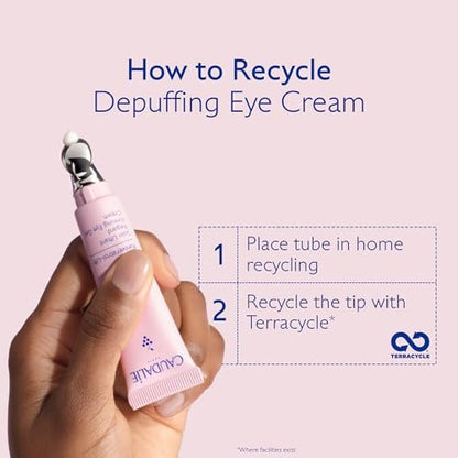 Caudalie Resveratrol-Lift Firming Depuffing Eye Gel Cream with Peptides, Hyaluronic Acid, and Vegan Collagen - 15 mL Avelisse