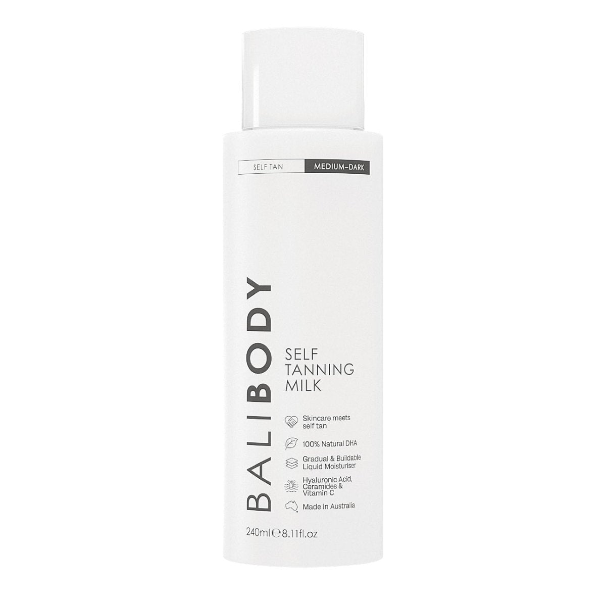 Bali Body Self Tan Milk – Buildable, Long-Lasting Gradual Tanning Lotion for a Natural Glow, Vegan & Cruelty-Free, 240ml Avelisse