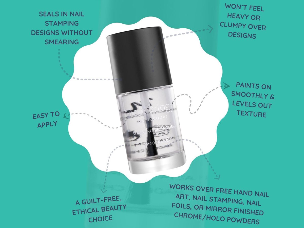 Maniology Smudge-Free Top Coat – Clear Finishing Polish for Nail Art Stamping Protection, 13ml - görsel 6