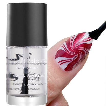 Maniology Smudge-Free Top Coat – Clear Finishing Polish for Nail Art Stamping Protection, 13ml