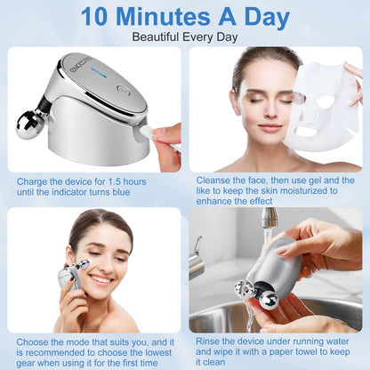 EMOCCI PRO Luminesce Glow Facial Massager – Electric Face Gua Sha Vibration Tool for Lifting, Anti-Aging, and Skin Care Avelisse