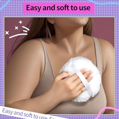 Gootaimi 6" Body Powder Puff – Large Fluffy Soft Powder Puff for Dusting Body Powder (White, 1 Count)