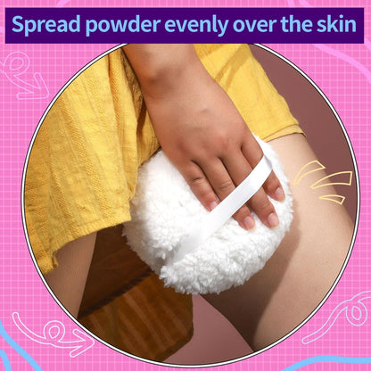 Gootaimi 6" Body Powder Puff – Large Fluffy Soft Powder Puff for Dusting Body Powder (White, 1 Count)