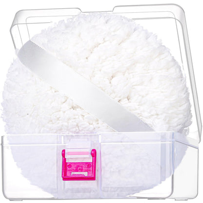 Gootaimi 6" Body Powder Puff – Large Fluffy Soft Powder Puff for Dusting Body Powder (White, 1 Count)