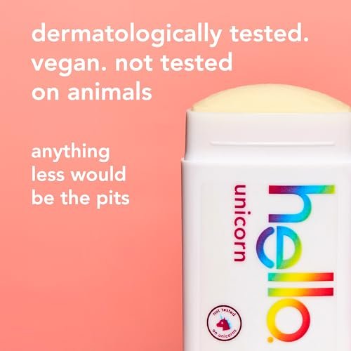 hello Deodorant Variety Pack – Aluminum Free, Baking Soda Free Deodorant for Women and Men – Lavender Vanilla, Sweet Coconut, Unicorn – 3 x 2.6 oz Sticks - görsel 8