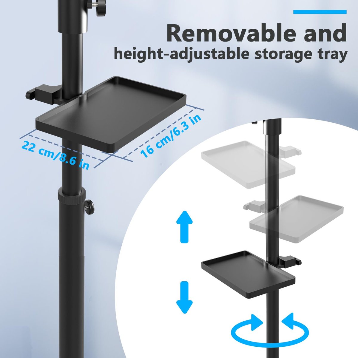 ZHOOGE Tattoo Armrest Stand With Tray - Adjustable Height Tattoo Arm Leg Rest with Soft Pad for Tattoo Studio Supplies Avelisse