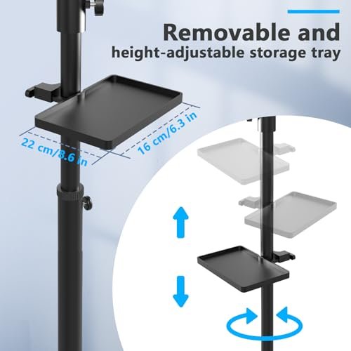 ZHOOGE Tattoo Armrest Stand With Tray - Adjustable Height Tattoo Arm Leg Rest with Soft Pad for Tattoo Studio Supplies Avelisse