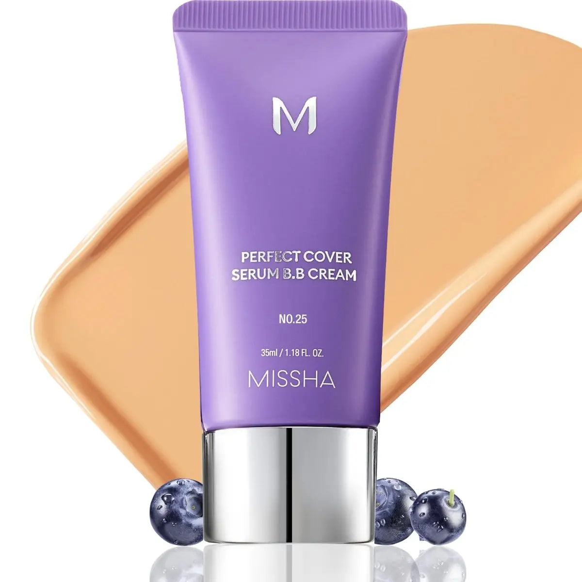 MISSHA M Perfect Cover Serum BB Cream No.25 Warm Beige - Medium with Warm Undertone, Skin Tint, Tinted Moisturizer, Skin Care Foundation Makeup, 1.18 Fl Oz Avelisse