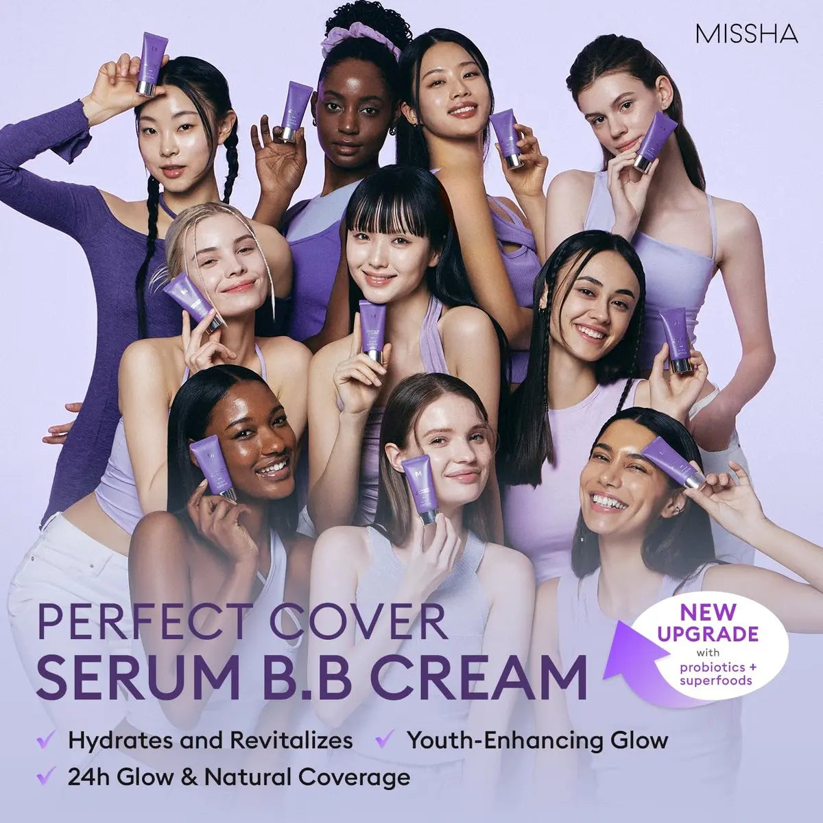 MISSHA M Perfect Cover Serum BB Cream No.25 Warm Beige - Medium with Warm Undertone, Skin Tint, Tinted Moisturizer, Skin Care Foundation Makeup, 1.18 Fl Oz Avelisse