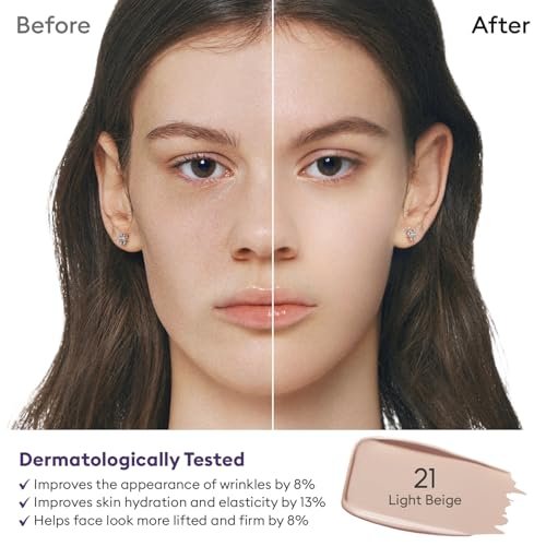 MISSHA M Perfect Cover Serum BB Cream No.21 Light Beige - Light with Cool Undertone, Skin Tint, Tinted Moisturizer, Korean Makeup, 1.18 Fl Oz - görsel 6