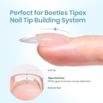 Beetles Tipex Nail Glue 20g - Super Strong Solid Gel for Nail Tips, Soak-Off UV, No Hand-Hold Needed, 28+ Days Lasting, Professional & Beginner-Friendly Avelisse