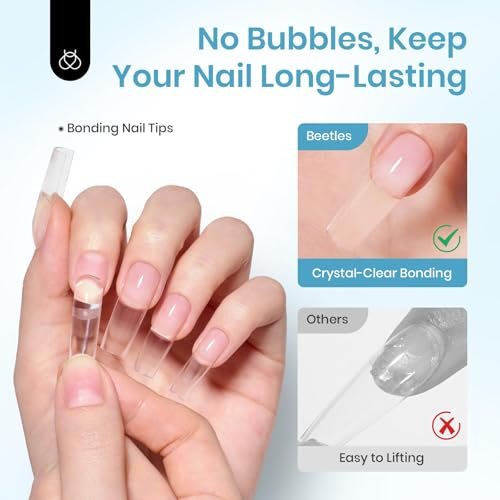 Beetles Tipex Nail Glue 20g - Super Strong Solid Gel for Nail Tips, Soak-Off UV, No Hand-Hold Needed, 28+ Days Lasting, Professional & Beginner-Friendly Avelisse