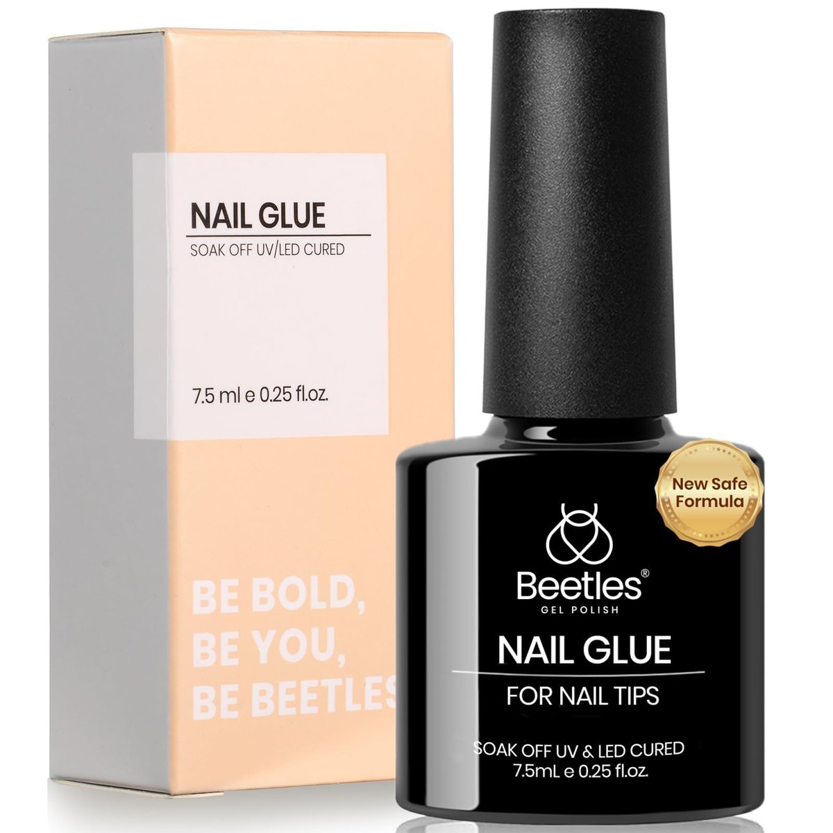 beetles Gel Polish 9 in 1 Gel Nail Glue for Clear Acrylic Nails Tips – Long Lasting Super Strong Brush Nail Glue for Fake Nails, Base Blooming Nail Gel, New Safe Formula, UV Light Cure - görsel 1