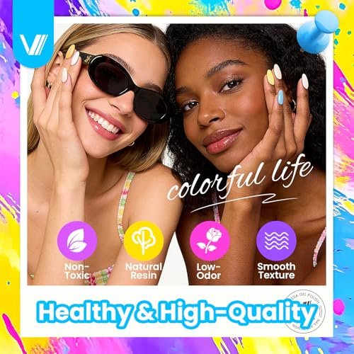 VANREESA 115-Piece Gel Nail Polish Kit with UV Light & Nail Drill – Complete Starter Set with 40 All-Season Colors, Base & Top Coat, Almond Nail Tips, Gift for Women Avelisse
