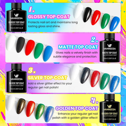 VANREESA 115-Piece Gel Nail Polish Kit with UV Light & Nail Drill – Complete Starter Set with 40 All-Season Colors, Base & Top Coat, Almond Nail Tips, Gift for Women Avelisse