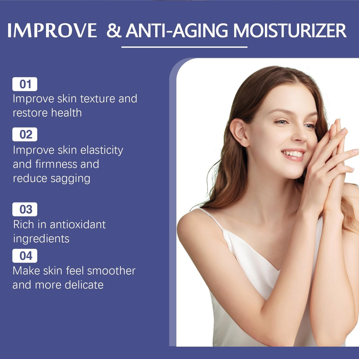 Collagen Face Moisturizer with Airless Pump - Collagen Botanical Stem Cells Cream for Skin with Retinol, Niacinamide, Hyaluronic Acid - Anti-Aging Day & Night Cream, 1.8 OZ - görsel 8